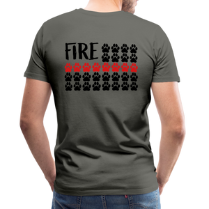 K9s Lead the Way - Fire - Men's Premium T-Shirt - asphalt gray