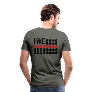 K9s Lead the Way - Fire - Men's Premium T-Shirt - asphalt gray