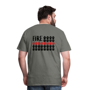 K9s Lead the Way - Fire - Men's Premium T-Shirt - asphalt gray