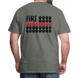 K9s Lead the Way - Fire - Men's Premium T-Shirt - asphalt gray