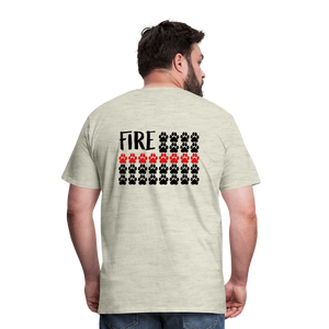 K9s Lead the Way - Fire - Men's Premium T-Shirt - heather oatmeal