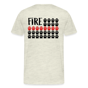 K9s Lead the Way - Fire - Men's Premium T-Shirt - heather oatmeal