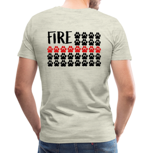 K9s Lead the Way - Fire - Men's Premium T-Shirt - heather oatmeal