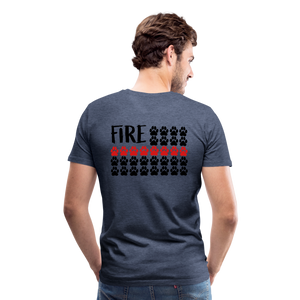 K9s Lead the Way - Fire - Men's Premium T-Shirt - heather blue