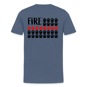 K9s Lead the Way - Fire - Men's Premium T-Shirt - heather blue