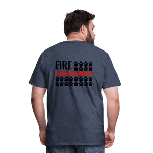 K9s Lead the Way - Fire - Men's Premium T-Shirt - heather blue