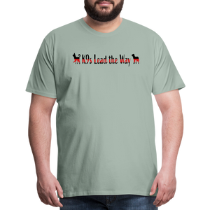 K9s Lead the Way - Fire - Men's Premium T-Shirt - steel green