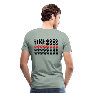 K9s Lead the Way - Fire - Men's Premium T-Shirt - steel green