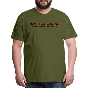 K9s Lead the Way - Fire - Men's Premium T-Shirt - olive green