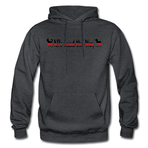 K9s Lead the Way - Fire - Gildan Heavy Blend Adult Hoodie - charcoal gray