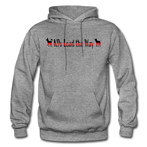 K9s Lead the Way - Fire - Gildan Heavy Blend Adult Hoodie - graphite heather