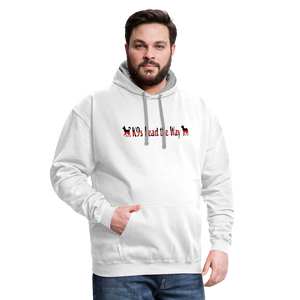 K9s Lead the Way - Fire - Contrast Hoodie - white/gray