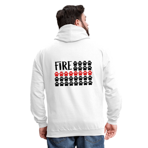 K9s Lead the Way - Fire - Contrast Hoodie - white/gray