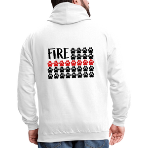 K9s Lead the Way - Fire - Contrast Hoodie - white/gray