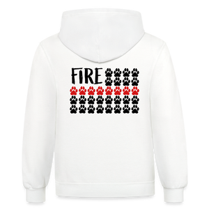 K9s Lead the Way - Fire - Contrast Hoodie - white/gray