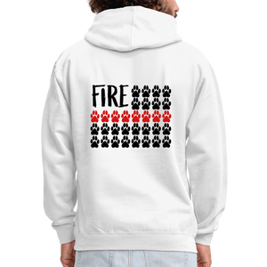 K9s Lead the Way - Fire - Contrast Hoodie - white/gray