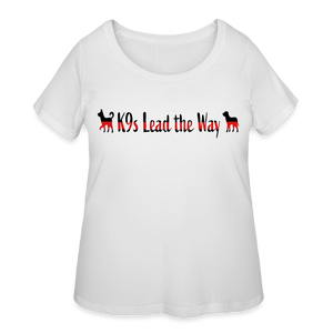 K9s Lead the Way - Fire - Women’s Curvy T-Shirt - white