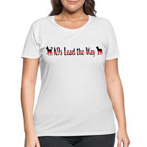 K9s Lead the Way - Fire - Women’s Curvy T-Shirt - white