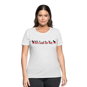 K9s Lead the Way - Fire - Women’s Curvy T-Shirt - white