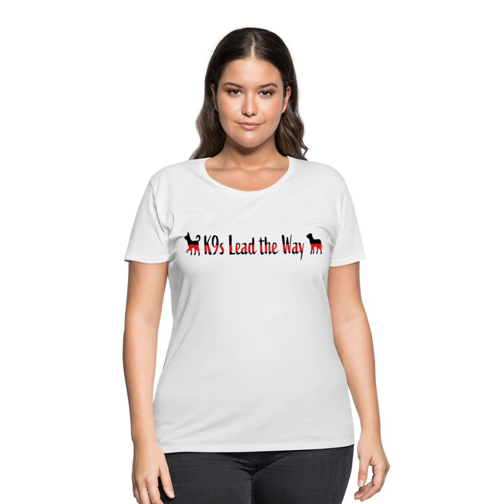 K9s Lead the Way - Fire - Women’s Curvy T-Shirt - white