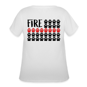 K9s Lead the Way - Fire - Women’s Curvy T-Shirt - white