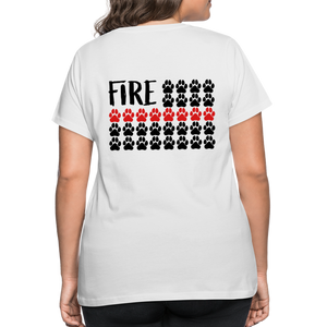 K9s Lead the Way - Fire - Women’s Curvy T-Shirt - white