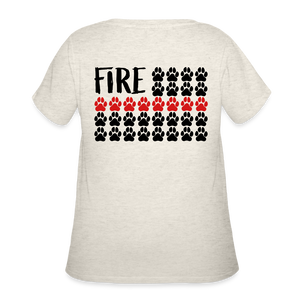 K9s Lead the Way - Fire - Women’s Curvy T-Shirt - heather oatmeal