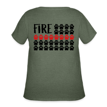 Load image into Gallery viewer, K9s Lead the Way - Fire - Women’s Curvy T-Shirt - heather military green
