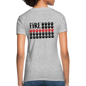 K9s Lead the Way - Fire - Women's T-Shirt - heather gray