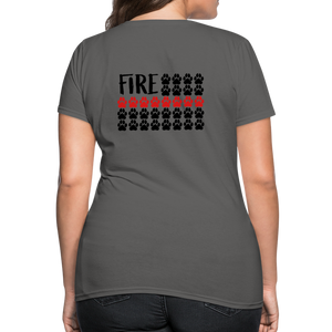 K9s Lead the Way - Fire - Women's T-Shirt - charcoal