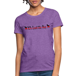 K9s Lead the Way - Fire - Women's T-Shirt - purple heather