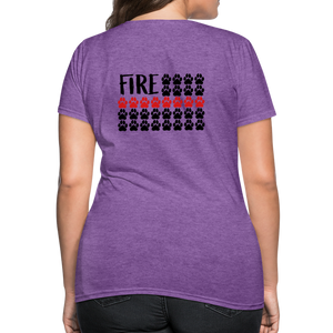 K9s Lead the Way - Fire - Women's T-Shirt - purple heather