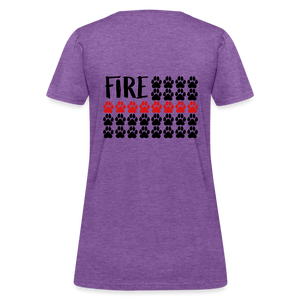 K9s Lead the Way - Fire - Women's T-Shirt - purple heather