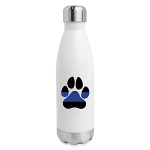 K9s Lead the Way - Police - Insulated Stainless Steel Water Bottle - white