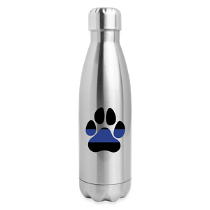 K9s Lead the Way - Police - Insulated Stainless Steel Water Bottle - silver