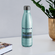 Load image into Gallery viewer, K9s Lead the Way - Police - Insulated Stainless Steel Water Bottle - turquoise glitter
