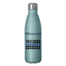 Load image into Gallery viewer, K9s Lead the Way - Police - Insulated Stainless Steel Water Bottle - turquoise glitter
