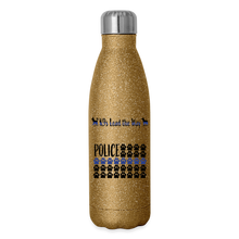 Load image into Gallery viewer, K9s Lead the Way - Police - Insulated Stainless Steel Water Bottle - gold glitter
