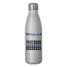 Load image into Gallery viewer, K9s Lead the Way - Police - Insulated Stainless Steel Water Bottle - silver glitter
