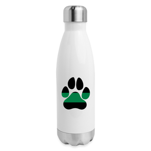 K9s Lead the Way - Military - Insulated Stainless Steel Water Bottle - white