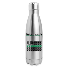 Load image into Gallery viewer, K9s Lead the Way - Military - Insulated Stainless Steel Water Bottle - silver
