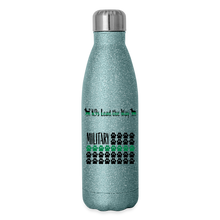 Load image into Gallery viewer, K9s Lead the Way - Military - Insulated Stainless Steel Water Bottle - turquoise glitter
