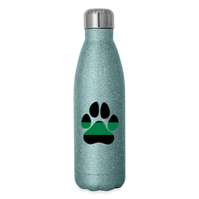 Load image into Gallery viewer, K9s Lead the Way - Military - Insulated Stainless Steel Water Bottle - turquoise glitter
