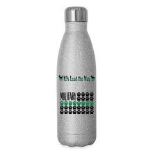 Load image into Gallery viewer, K9s Lead the Way - Military - Insulated Stainless Steel Water Bottle - silver glitter
