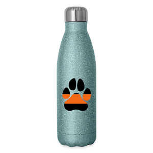 K9s Lead the Way - SAR - Insulated Stainless Steel Water Bottle - turquoise glitter