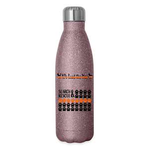 K9s Lead the Way - SAR - Insulated Stainless Steel Water Bottle - pink glitter