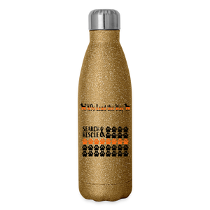 K9s Lead the Way - SAR - Insulated Stainless Steel Water Bottle - gold glitter