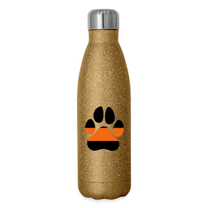 K9s Lead the Way - SAR - Insulated Stainless Steel Water Bottle - gold glitter