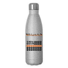 Load image into Gallery viewer, K9s Lead the Way - SAR - Insulated Stainless Steel Water Bottle - silver glitter
