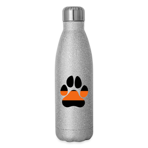 K9s Lead the Way - SAR - Insulated Stainless Steel Water Bottle - silver glitter